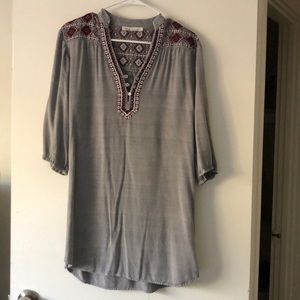 Embroidered Grey Top/Dress